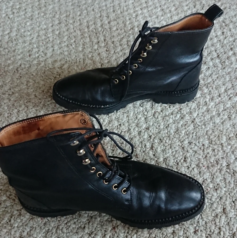 & Other Stories leather lace-up boots size 6